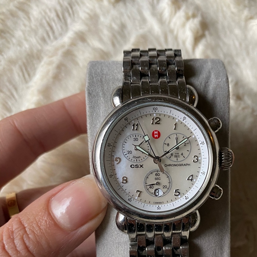 Authentic Michele mother of pearl watch